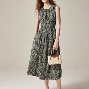 NWT J Crew Liberty If London Marguerite Navy Floral Dress Small S Sleeveless